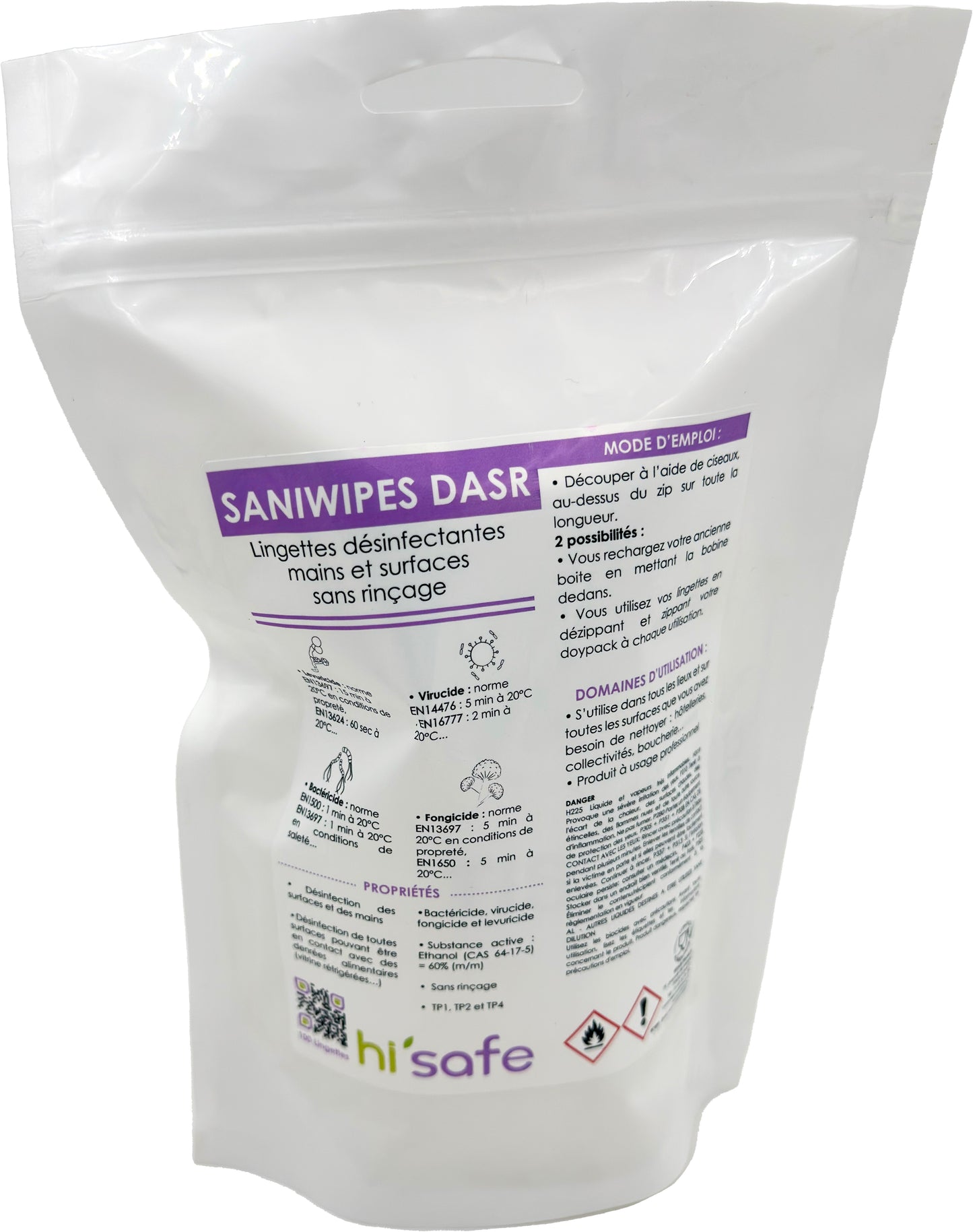 Lingettes désinfectantes sachet de 100
