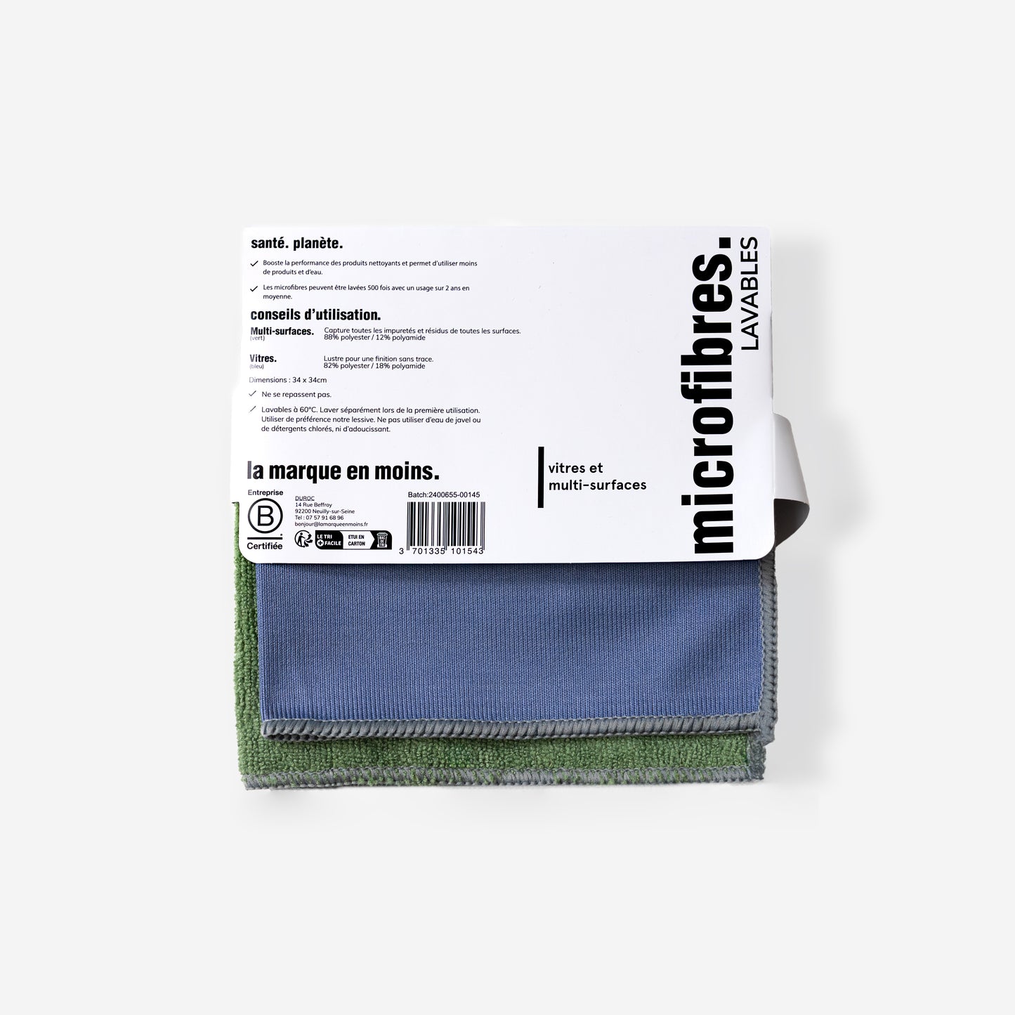 Chiffons microfibres pack de 2