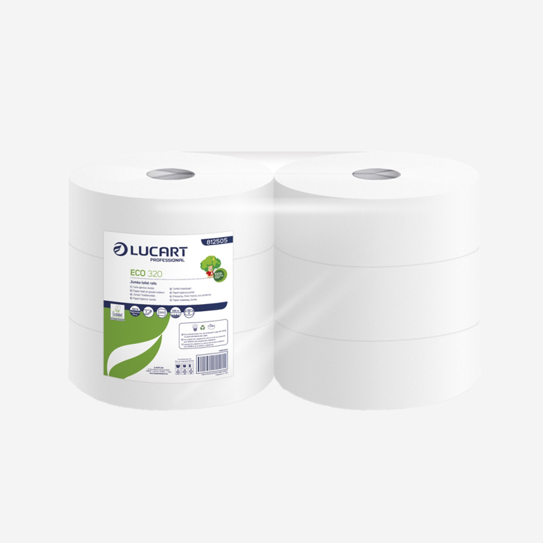 Papier toilette maxi-jumbo blanc 6 rlx