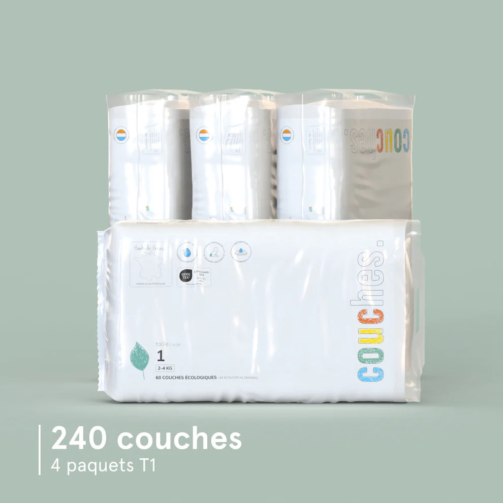 Couches écologiques T1 - colis de 240