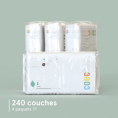 Couches écologiques T1 - colis de 240