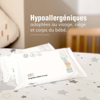 Sachet de 50 Lingettes nettoyantes bébé