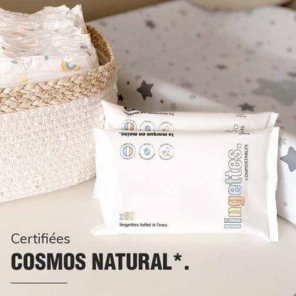 Sachet de 50 Lingettes nettoyantes bébé